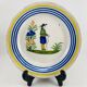Small antique plate in Henriot Quimper faience circa 1930.