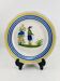 Small antique plate in Henriot Quimper faience circa 1930.