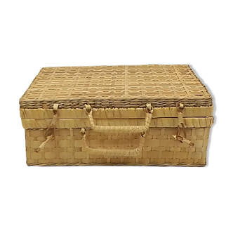 Rectangular wicker case 2 handles