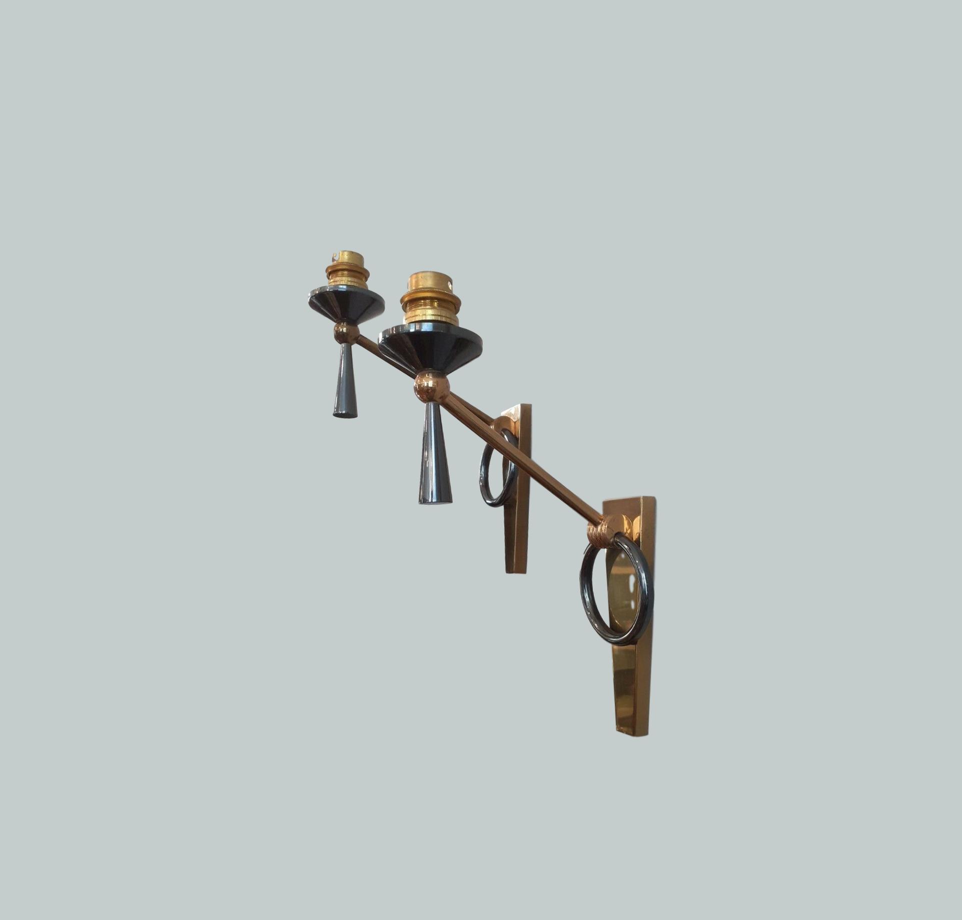 Pair of Lunel wall lights 1950