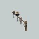 Pair of Lunel wall lights 1950