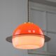 Italian Orange Space Age Saturn Lamp, 70s