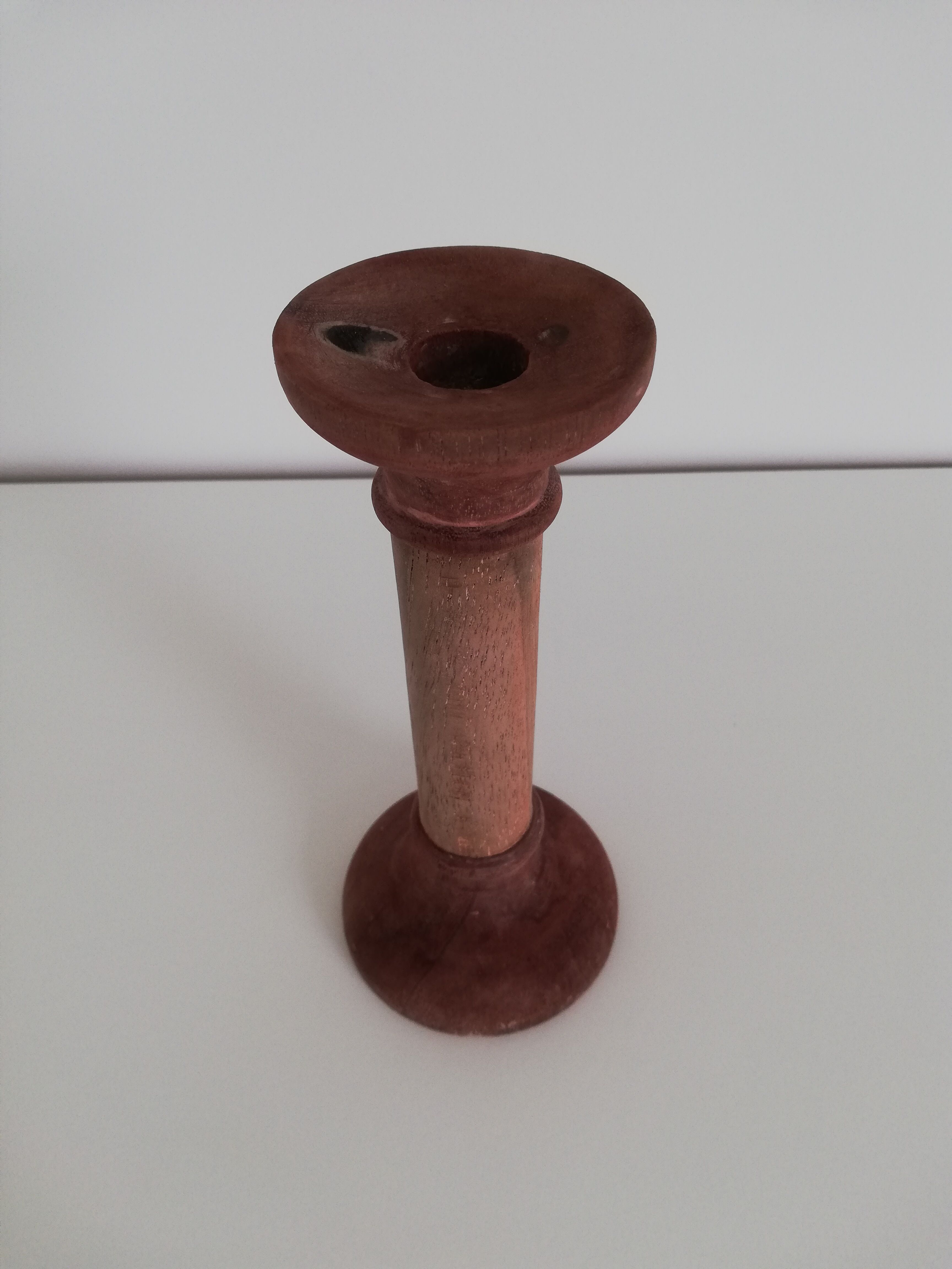 Vintage wooden candle holder