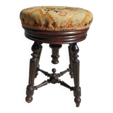 Napoleon III tapestry piano stool