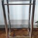 Sellette / Table d'appoint vintage Yves Boutboul - Métal chromé & verr