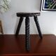 Vintage wooden tripod foot stool