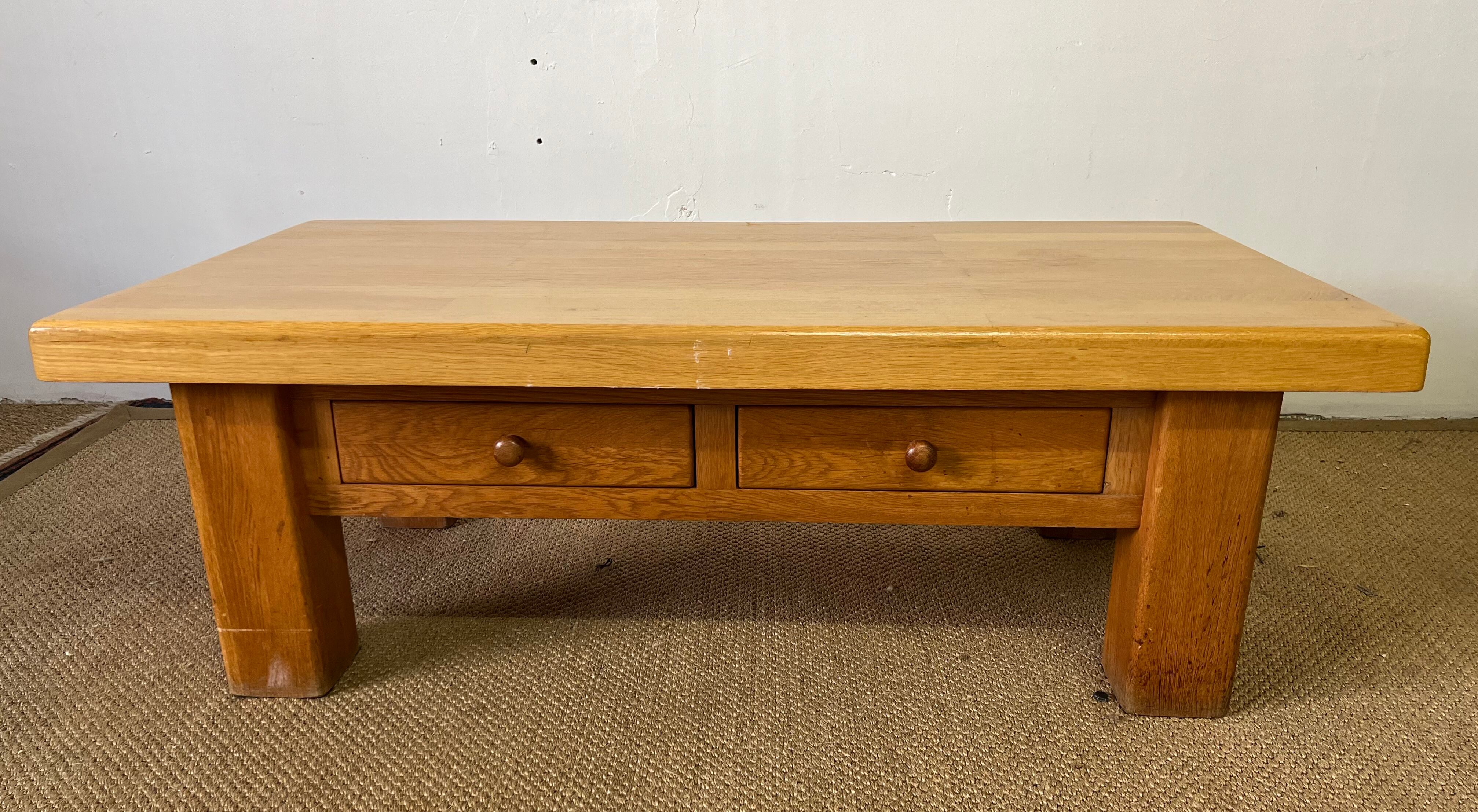 Solid wood coffee table
