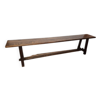 Solid oak farm bench