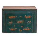 Coffre ancien polychromé en bois de pin – Chine, vers 1900