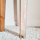 Skated white footing farm table