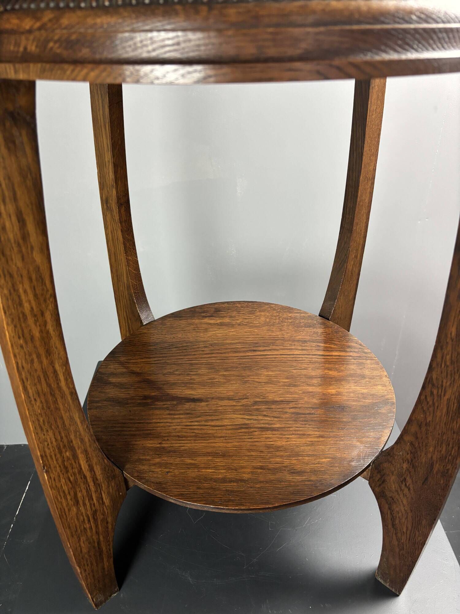 Dutch art deco Amsterdam school oak side table, 1930s