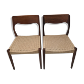 Paire de chaise scandinave danois datant des années 50