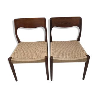Paire de chaise scandinave danois datant des années 50
