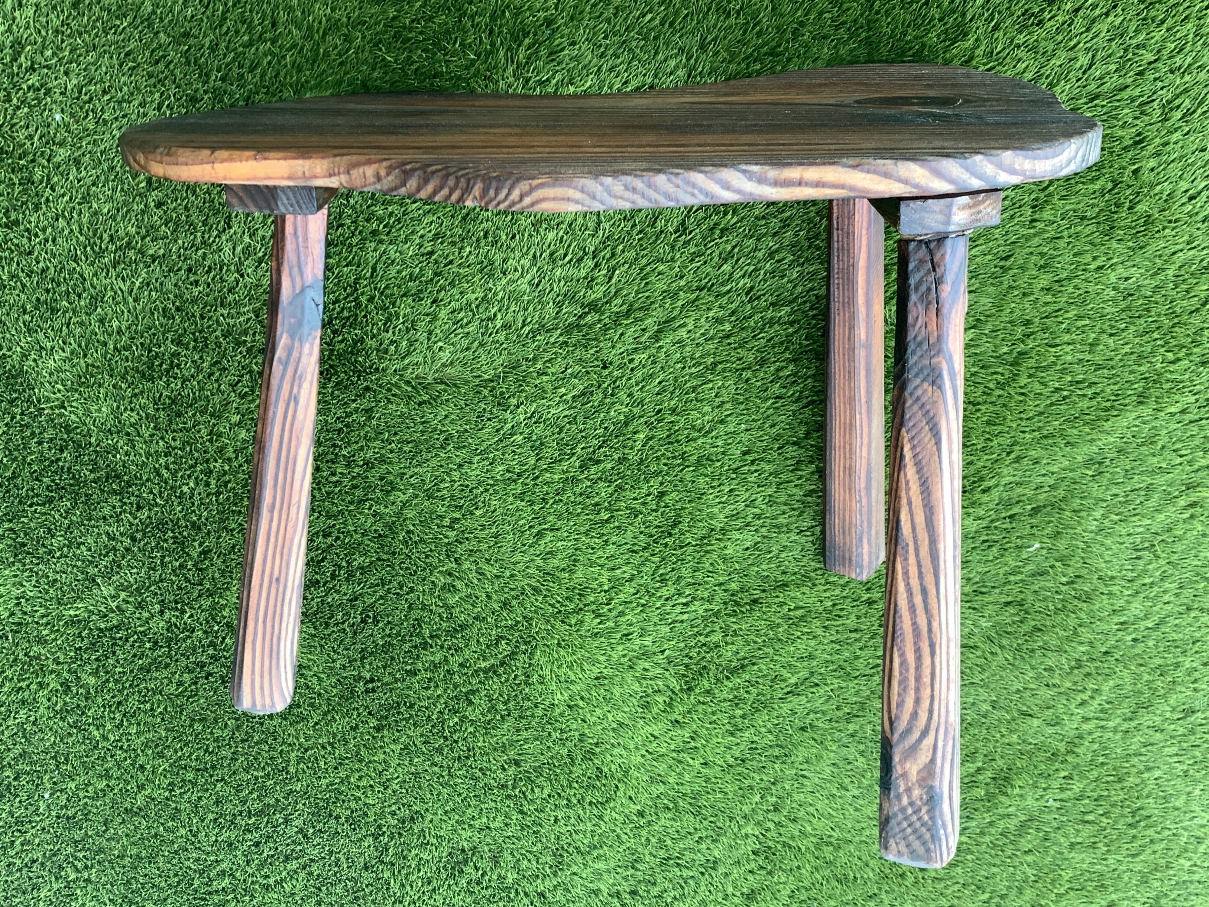 Antique farmhouse coffee table, wooden tripod