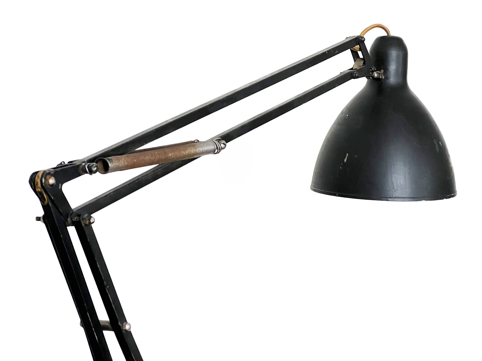 Matte black architect lamp Luxo 1001 by Jac Jacobsen for Luxo. Norway 1950s