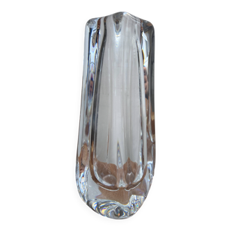 Solid crystal vase soliflore signed DAUM