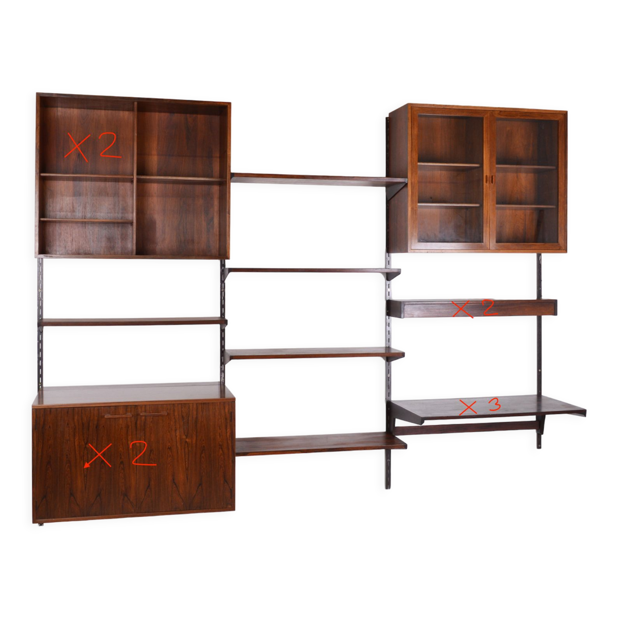 Rosewood Hanging Library - Kai Kristiansen - 1960