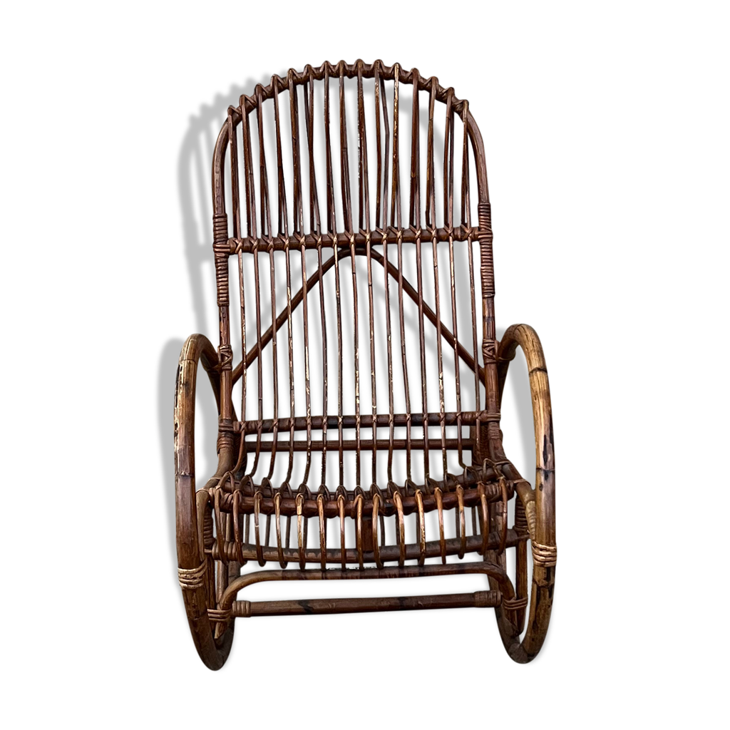 Roking chair en rotin | Selency