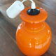 Vintage pendant lamp in orange opaline glass from the 70s