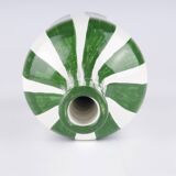 Handmade vase with large stripes