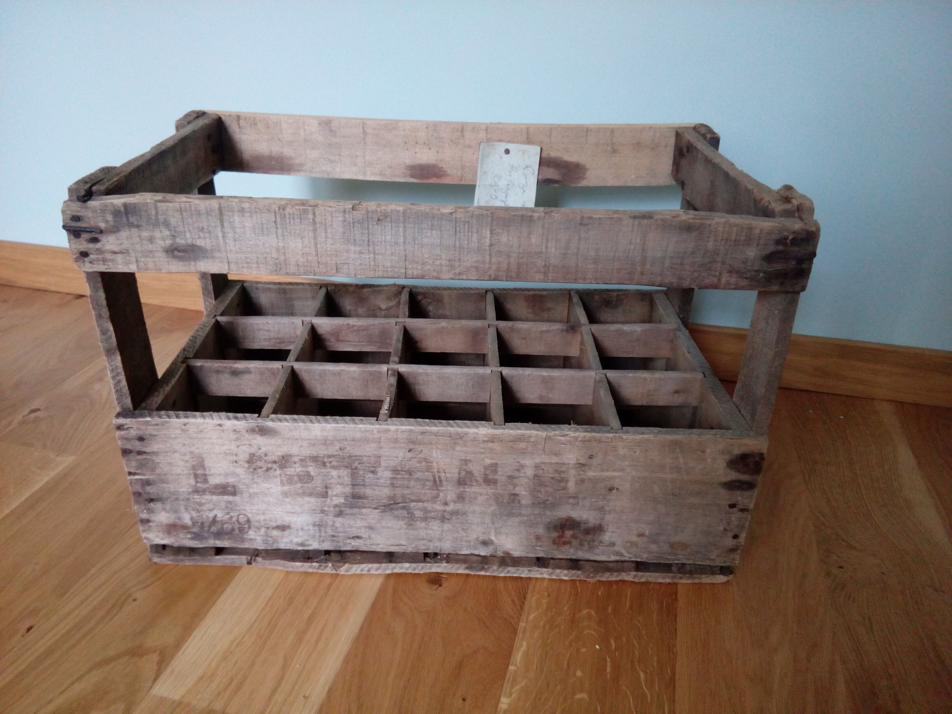 Bottles in wooden box