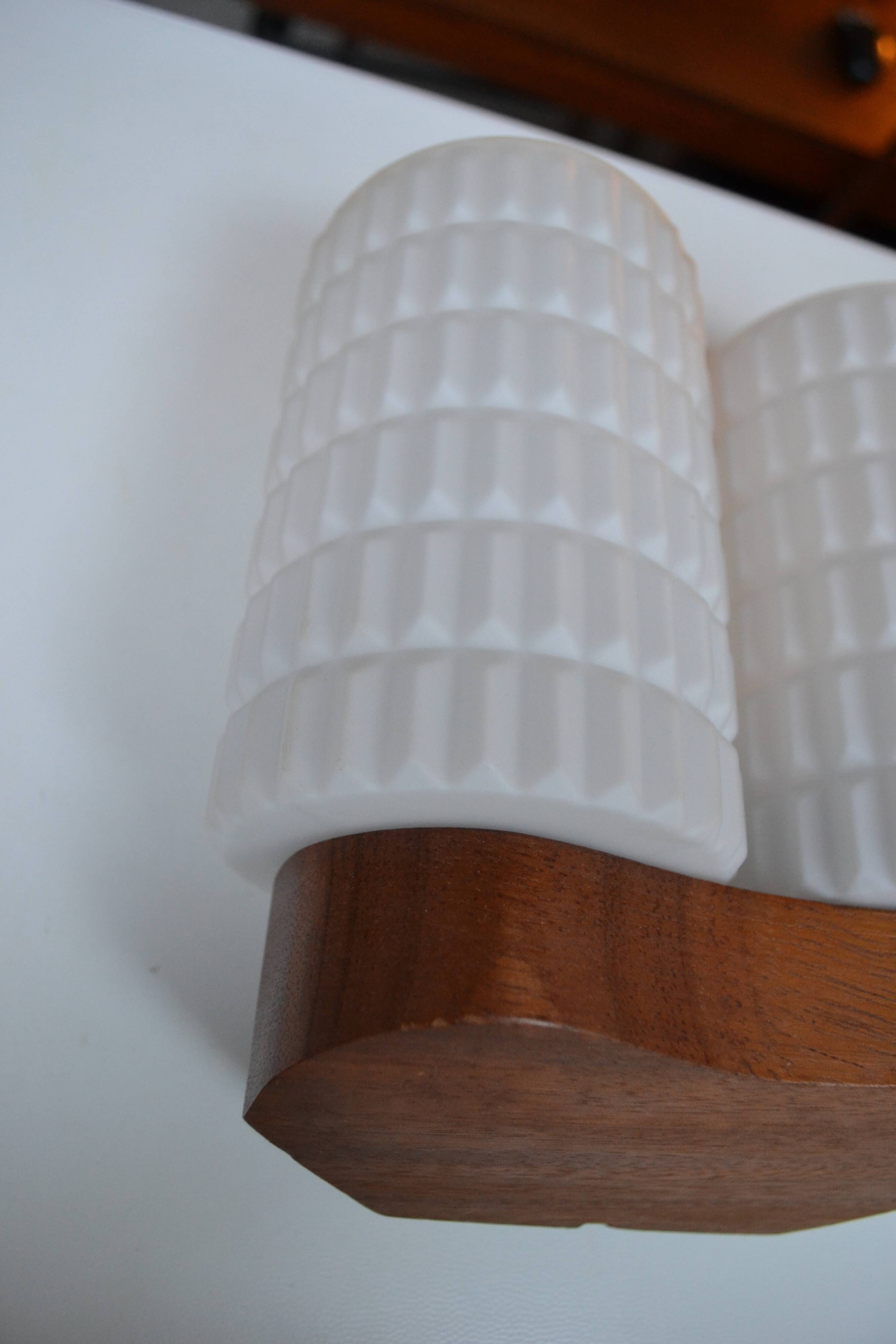Applique double  scandinave Philips opaline teck