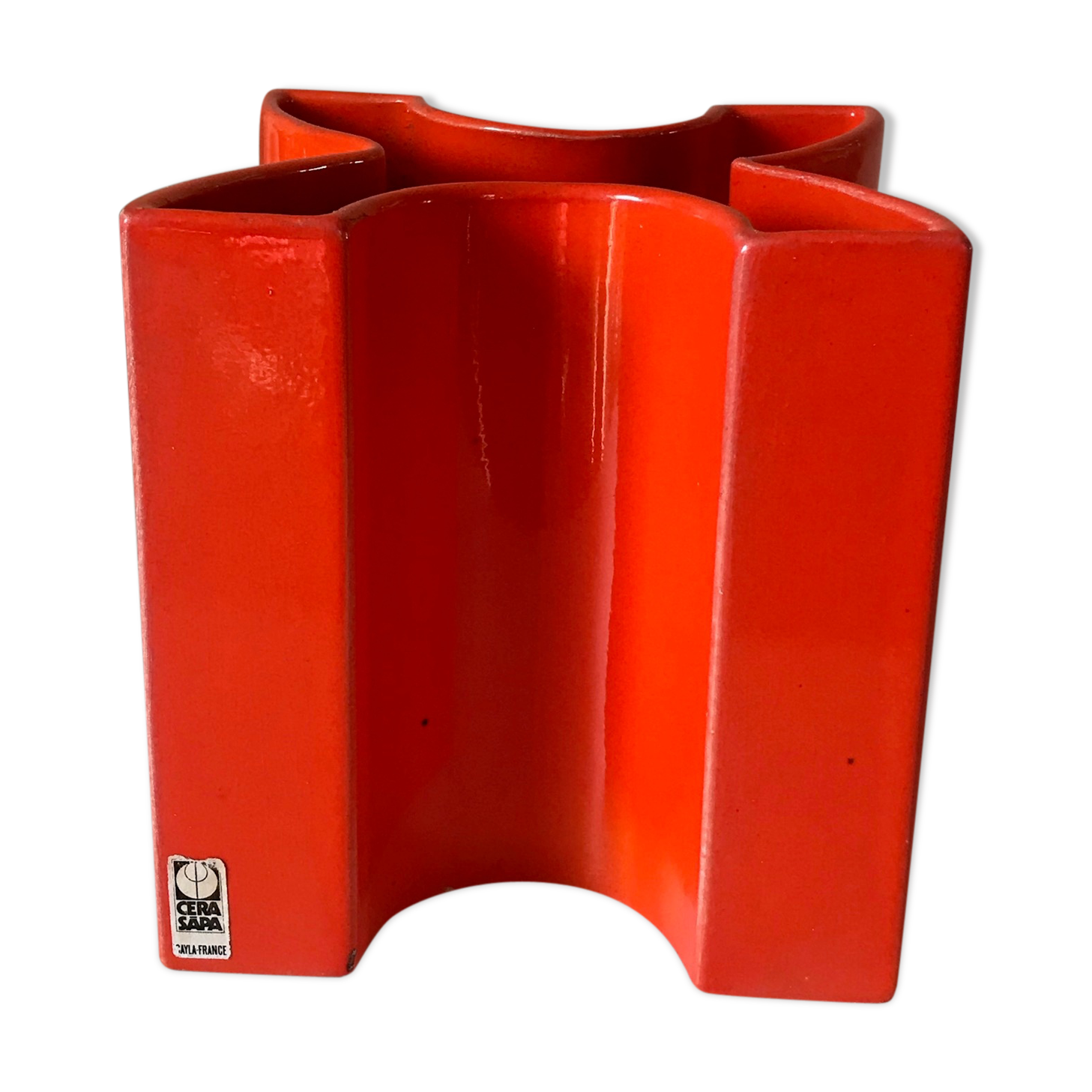 Vase en céramique française design années 70