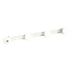 Vintage cream metal wall coat rack 4p