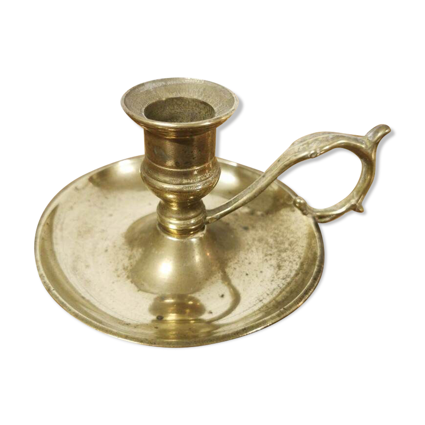 Brass poucier candle holder