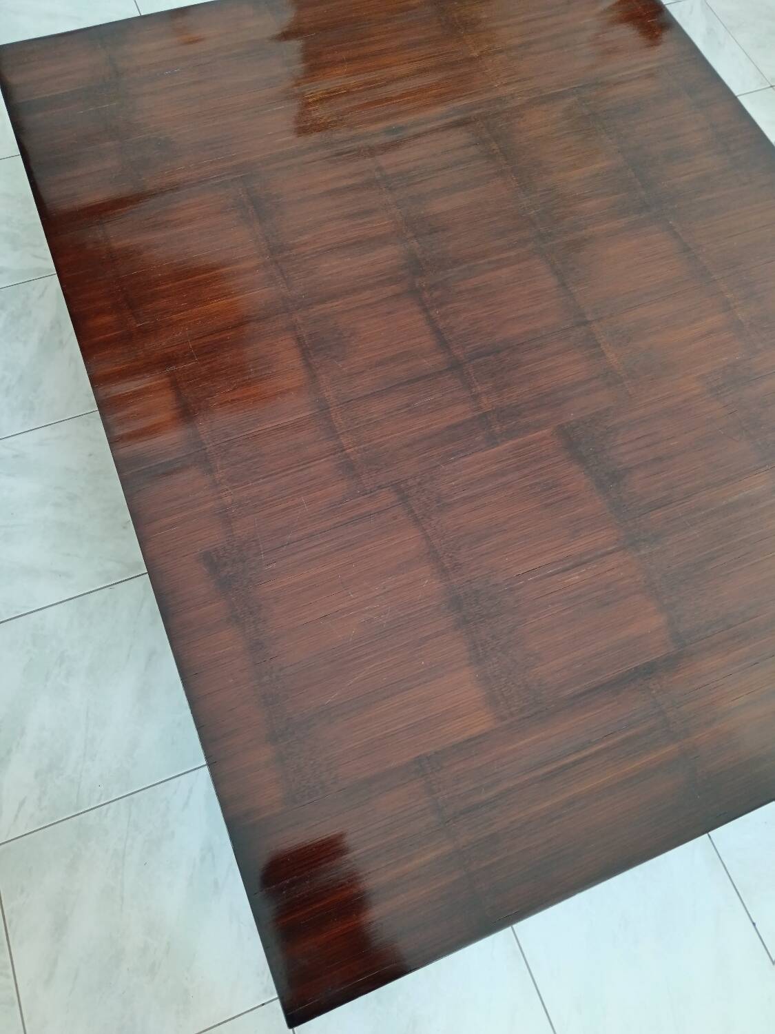 Table Basse Axel Vervoordt Bois E Bambou Laque Belgique 1980