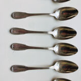 6 small silver metal spoons