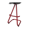 Steel vintage bar stool with tractor seat