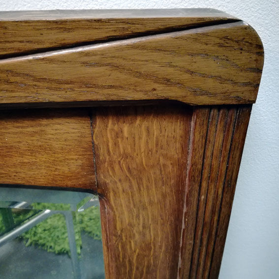 Miroir art déco en bois 78x94cm