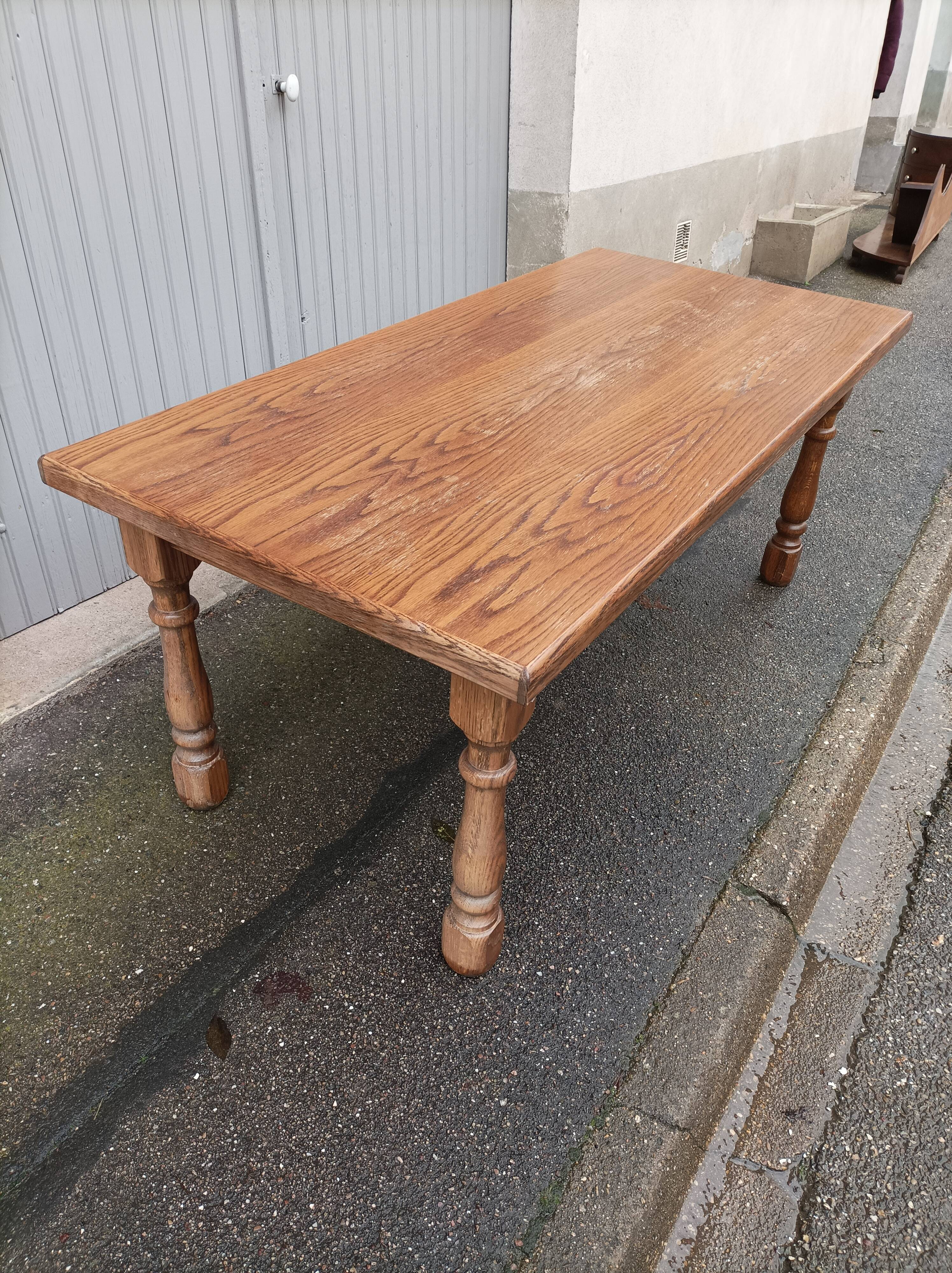 Solid oak farmhouse table