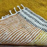 Traditional coloured Beni Ourain Berber rug, size 140 x 260 cm.