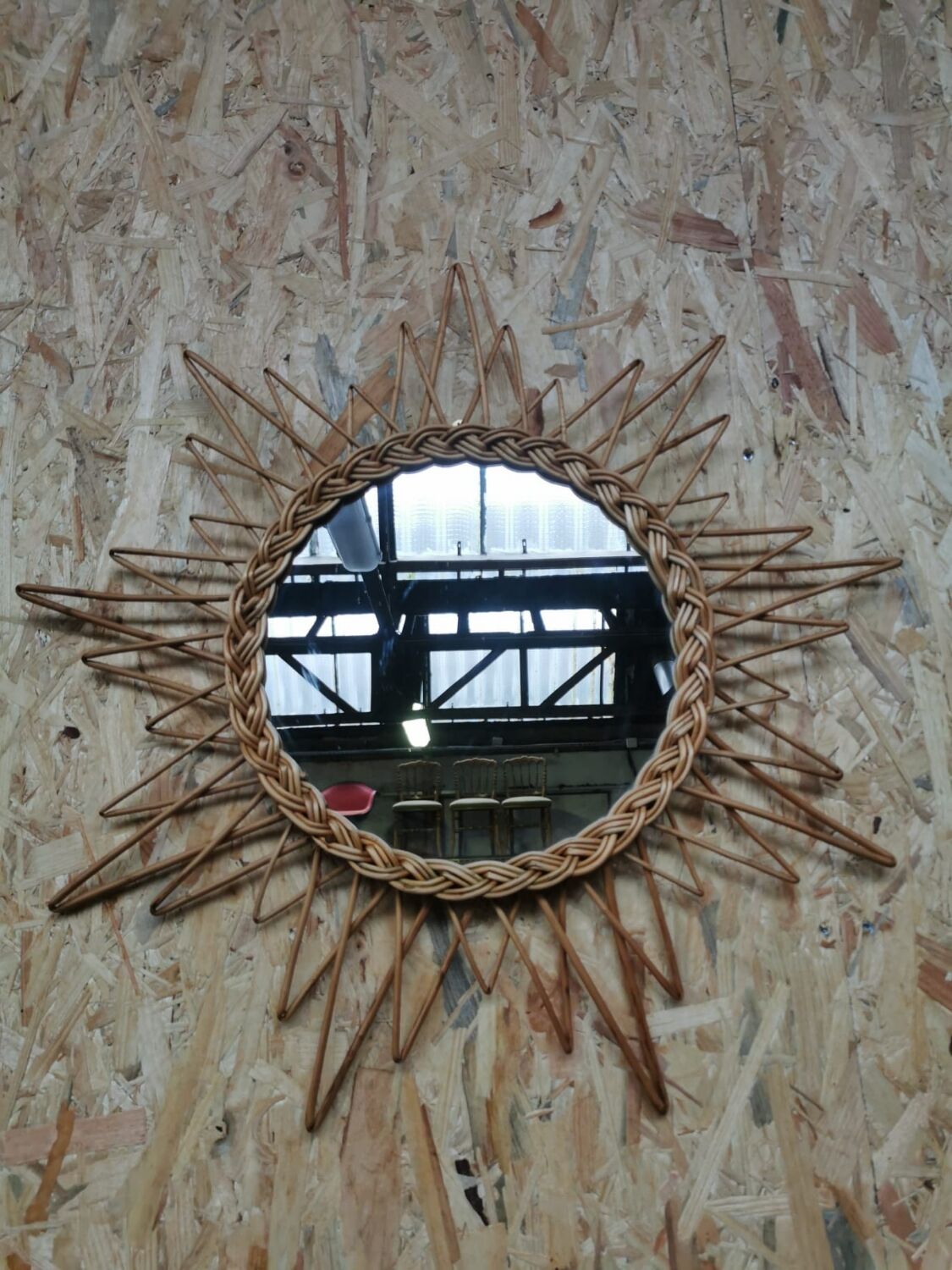 Miroir en osier 53 cm