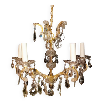 European chandelier with crystal tassels
