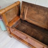 Banc coffre ancien en  bois