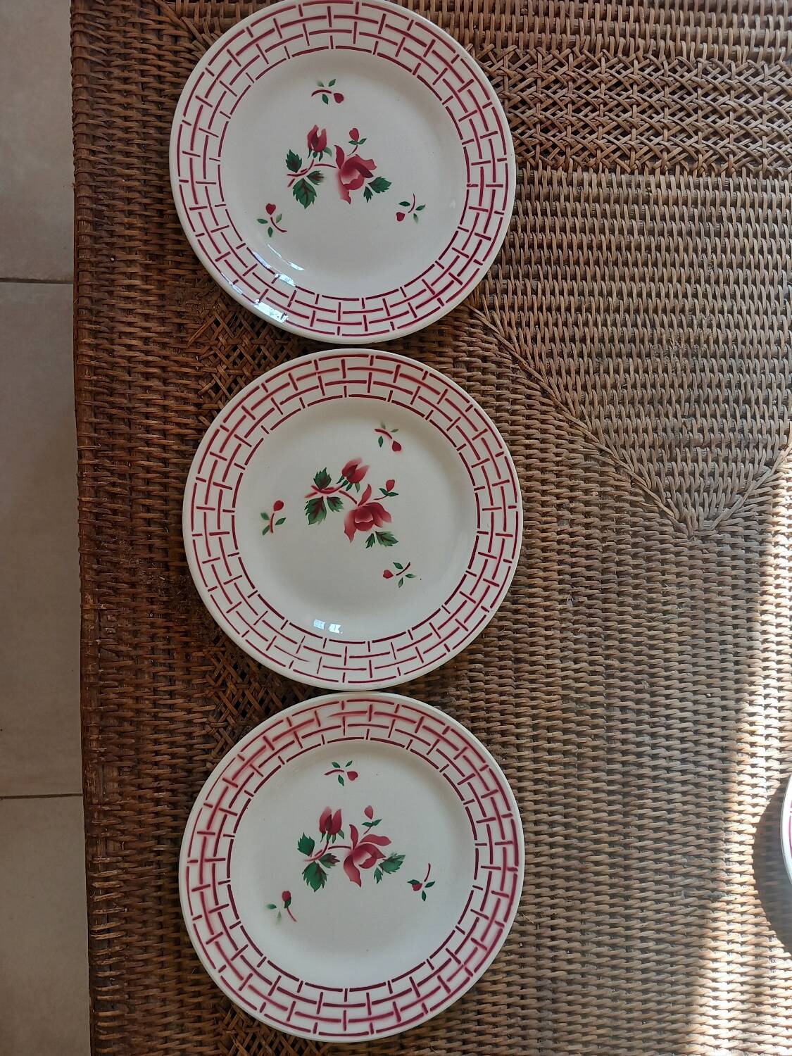 Dessert plates Digoin Sarreguemines
