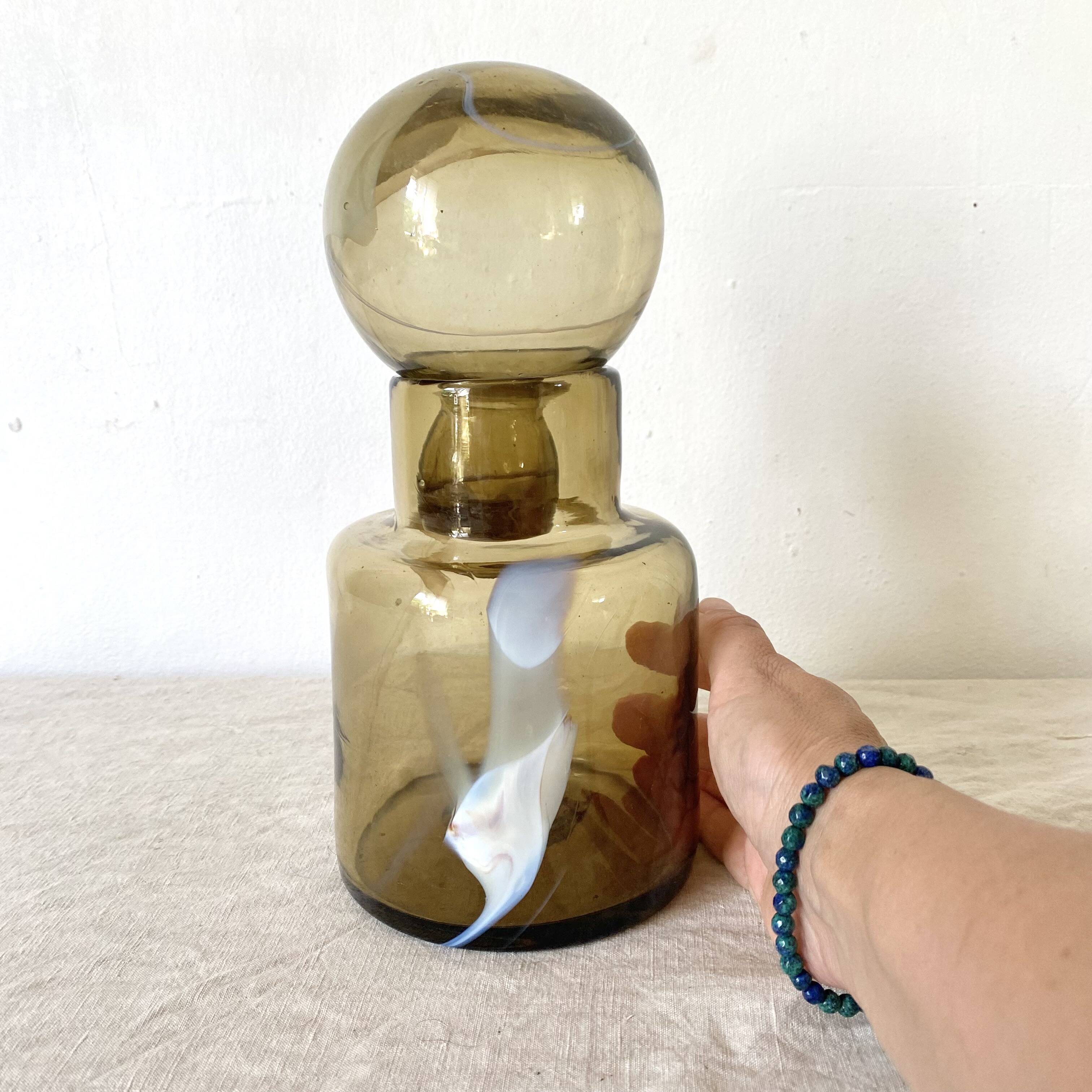 Moorish blown glass carafe from the 70s