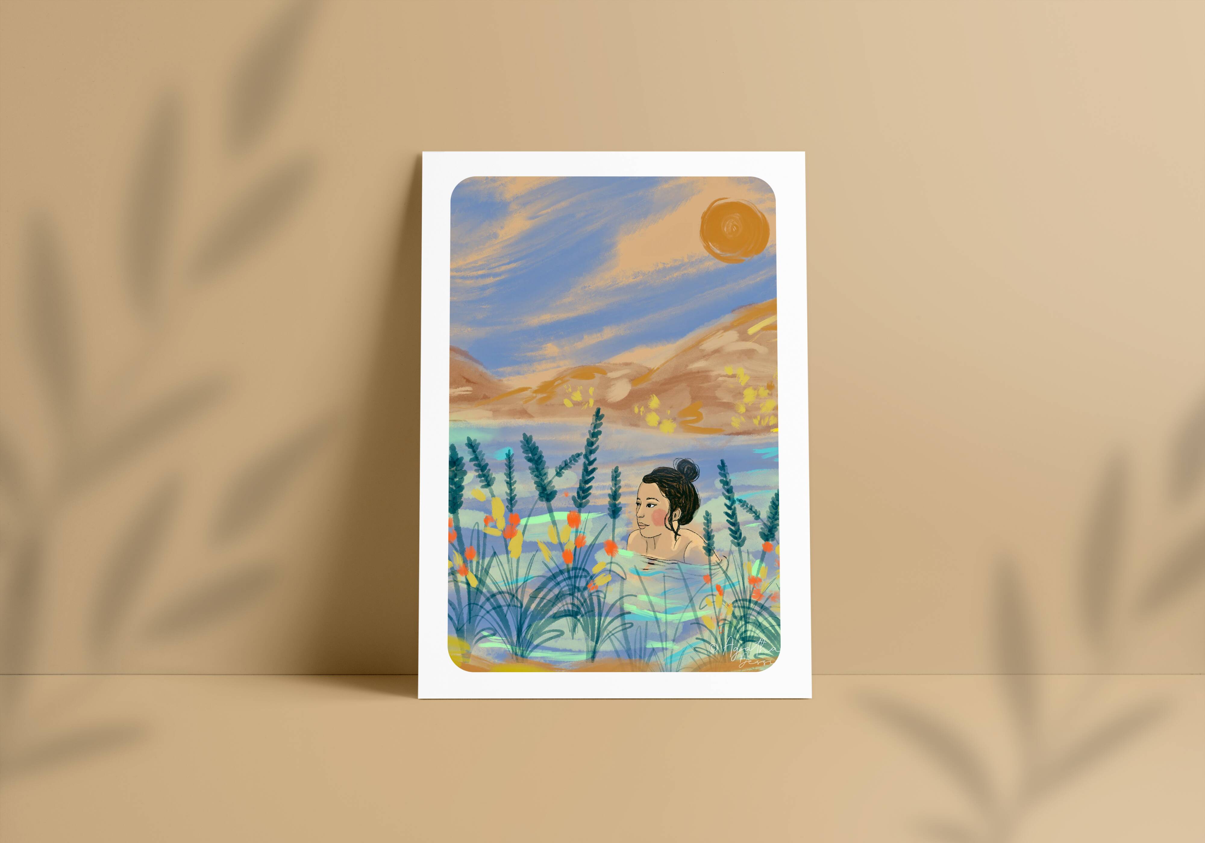 Illustration "Golden hour" A4