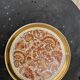 Dessous de plat en faience, centre de table motif cachemire, vintage 1960, estampille B france