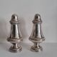 Silver metal salt and pepper shakers