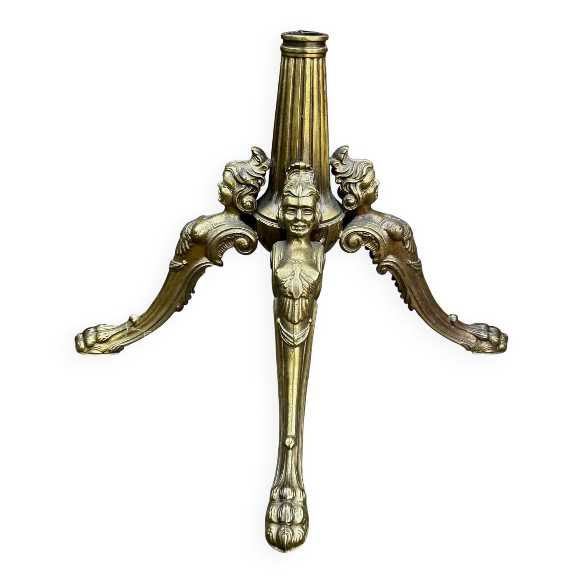Solid brass Art Nouveau lamp base