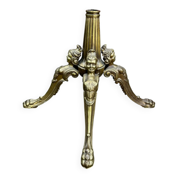 Pied de lampe en laiton massif Art Nouveau — Beyit