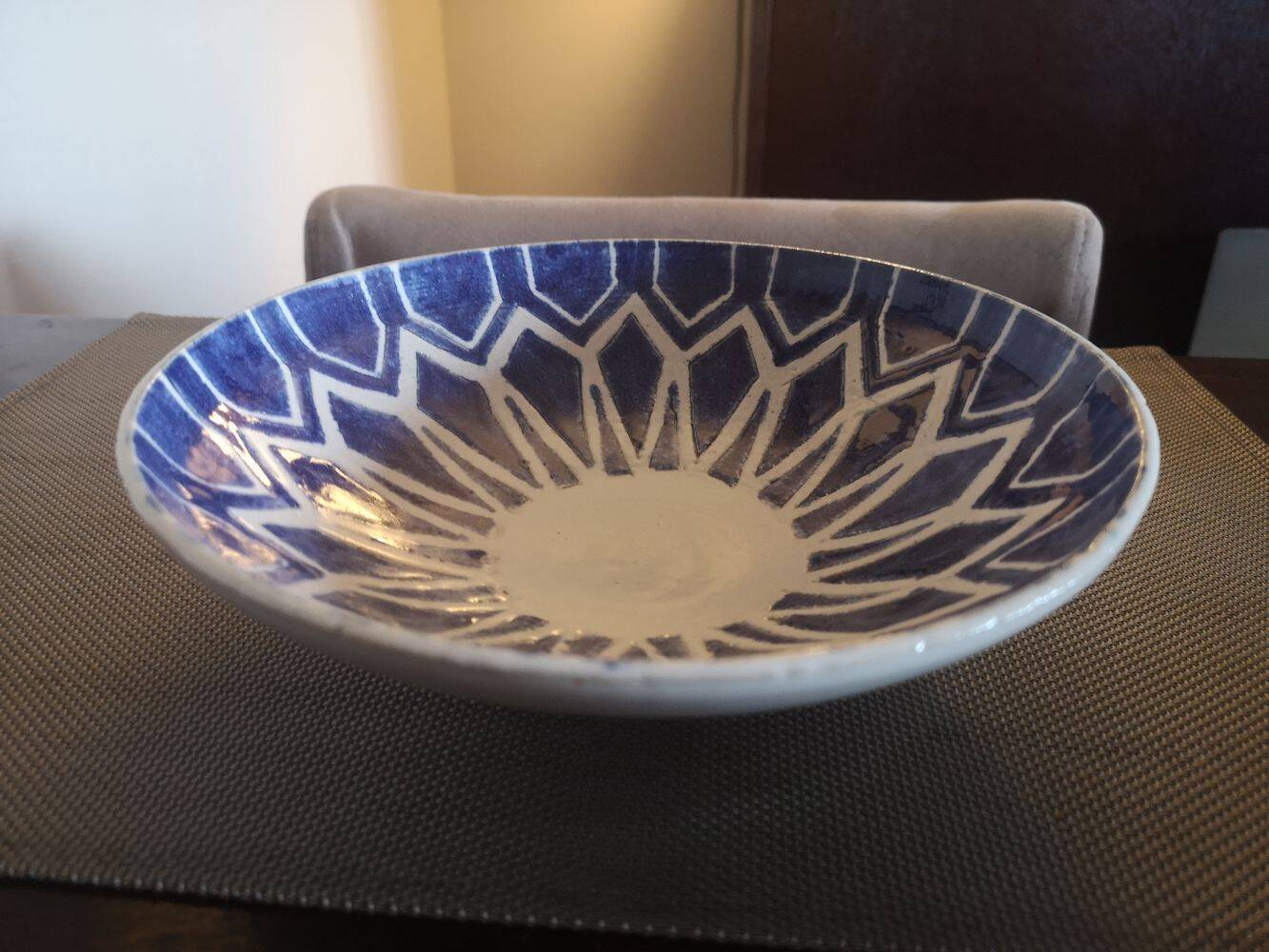 Glazed stoneware cup - Mediterranean work