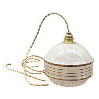 Lampe baladeuse en verre de Clichy