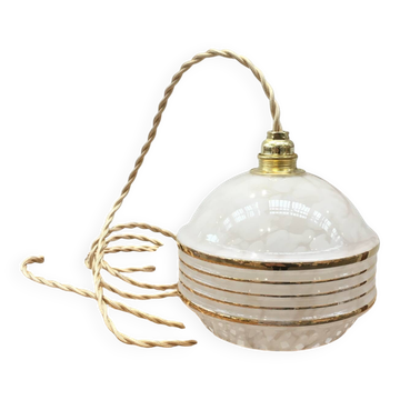 Lampe baladeuse en verre de Clichy