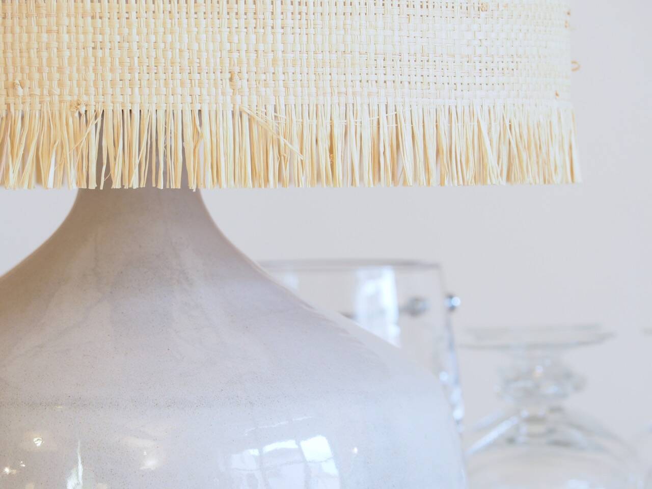 Large enamelled ceramic lamp by Jean CHATONEY