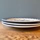 Set of 3 old flat plates in Gien earthenware